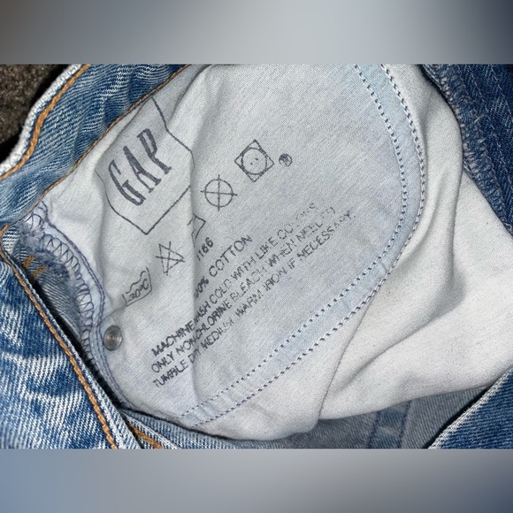 Vintage Gap Blue Jeans Reverse Fit High Waist Ankle Size 12 - Picture 12 of 14